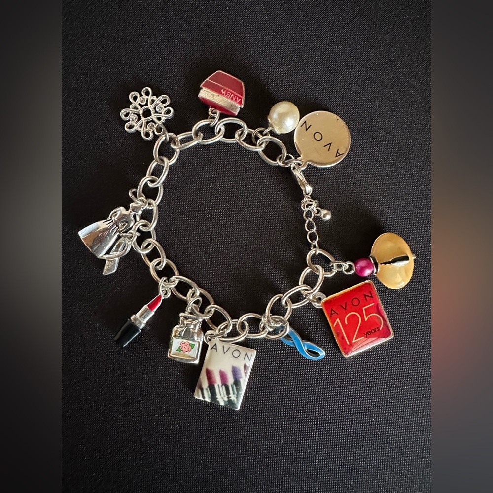 AVON 125th Anniversary Silver Charm Bracelet